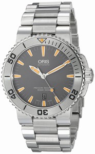 Oris Grey Dial Calendar Night Light Watch #73376534158MB (Men Watch)