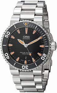 Oris Black Dial Ceramic Band Watch #73376534159MB (Men Watch)