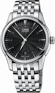 Oris Black Dial Stainless Steel Band Watch #73376704054MB (Men Watch)
