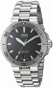 Oris Grey Dial Stainless Steel Band Watch #73376764153MB (Men Watch)