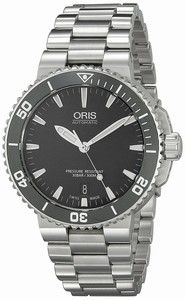 Oris Black Dial Ceramic Band Watch #73376764154MB (Men Watch)