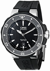 Oris Pro Divers Automatic Date Black Rubber Watch # 73376827154RS (Men Watch)