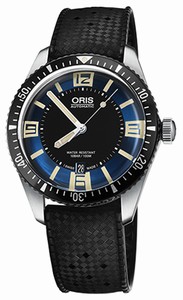 Oris Divers Sixty-Five Automatic Date Black Rubber Watch# 73377074035RS (Men Watch)
