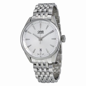 Oris Silver Dial Fixed Stainless Steel Band Watch #73377134031MB (Men Watch)