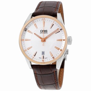 Oris Automatic self wind Dial color Silver Watch # 73377136331LS (Men Watch)