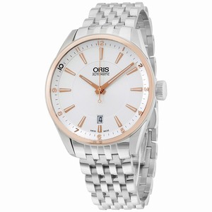 Oris Silver Dial Stainless Steel Band Watch #73377136331MB (Men Watch)