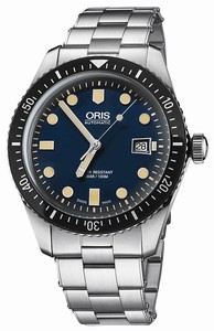 Oris Divers Sixty-Five Automatic Blue Dial Date Stainless Steel Watch# 73377204055MB (Men Watch)