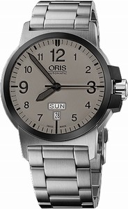 Oris BC3 Automatic Gray Dial Day Date Stainless Steel Watch #73576414361MB (Men Watch)