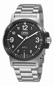 Oris BC3 Automatic Black Dial Day Date Stainless Steel Watch #73576414364MB (Men Watch)