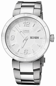 Oris TT1 Day Date Automatic White Dial Stainless Steel Watch #73576514166MB (Men Watch)