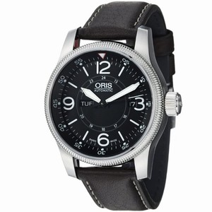 Oris Big Crown Timer Automatic Black Dial Day Date Leather Watch# 73576604064LS (Men Watch)