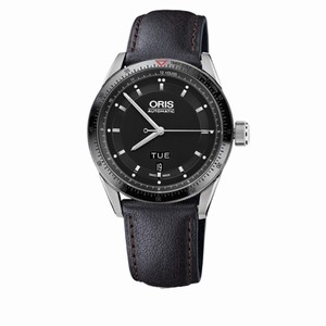 Oris Artix GT Day Date Automatic Black Dial Black Leather Watch# 73576624434LSFC (Men Watch)