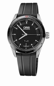 Oris Artix GT Day Date Automatic Black Dial Black Rubber Watch# 73576624434RS (Men Watch)