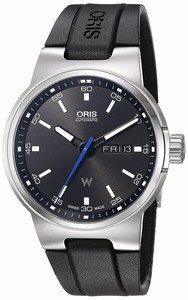 Oris Automatic Day Date Black Rubber Watch # 73577164154RS (Men Watch)