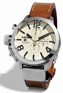 U-Boat Classico Tungsteno Automatic Chronograph Date Brown Leather 50mm Watch# 7433_u_boat (Men Watch)