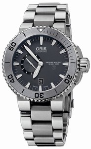 Oris Aquis Automatic Small Second Date Gray Dial Titanium Watch #74376647253MB (Men Watch)