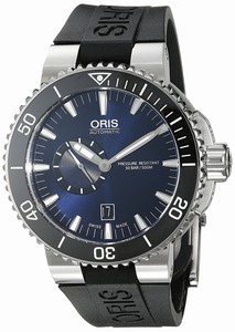 Oris Blue Dial Ceramic Band Watch #74376734135RS (Men Watch)
