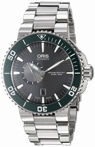 Oris Grey Dial Ceramic Band Watch #74376734137MB (Men Watch)