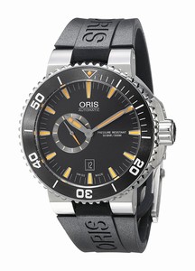 Oris Aquis Automatic Small Second Dial Date Black Rubber Watch # 74376734159RS (Men Watch)