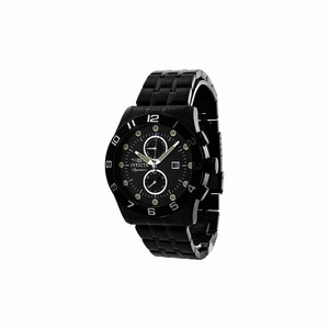 Invicta Black Dial Fixed Black Pvd Band Watch #7451 (Men Watch)