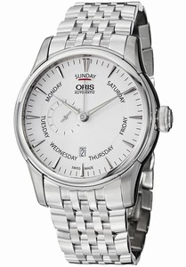 Oris Artelier Small Second Pointer Day Automatic Silver Dial Stainless Steel Watch# 74576664051MB (Men Watch)