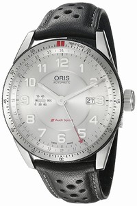 Oris Automatic Audi Sport GMT Black Leather Watch # 74777014461LS (Men Watch)