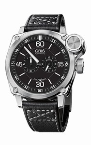 Oris BC4 Automatic Der Meisterflieger Black Dial Black Leather Watch# 74976324194LSFC (Men Watch)