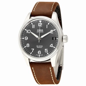 Oris Grey Automatic Watch #751-7697-4063SLS (Men Watch)