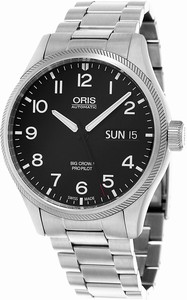 Oris Black Dial Stainless Steel Band Watch #75276984164MB (Men Watch)