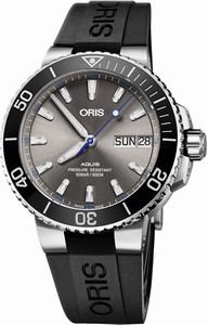 Oris Aquis Hammerhead Limited Edition Day Date Black Rubber Watch# 75277334183RS (Men Watch)