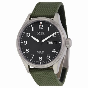 Oris Black Automatic Watch #752-7698-4164GRFS (Men Watch)