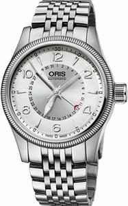 Oris Silver Dial Stainless Steel Band Watch #75476794061MB (Men Watch)
