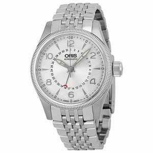 Oris Silver Dial Fixed Stainless Steel Band Watch #75476794331MB (Men Watch)