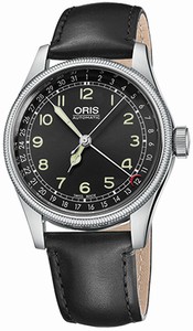 Oris Automatic Big Crown Original Pointer Date Black Leather Watch# 75476964064LS (Men Watch)