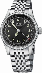 Oris Black Dial Stainless Steel Band Watch #75476964064MB (Men Watch)
