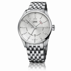 Oris Silver Dial Fixed Stainless Steel Band Watch #75576914051MB (Men Watch)