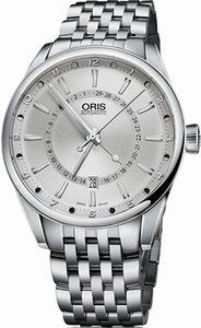 Oris Silver Dial Stainless Steel Band Watch #76176914051MB (Men Watch)