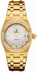 Audemars Piguet Automatic 18kt Yellow Gold Silver Dial Brushed & Polished 18kt Yellow Gold Band Watch #77321BA.ZZ.1230BA.01 (Women Watch)