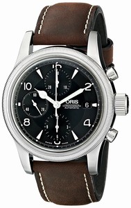 Oris Automatic Chronograph Date Brown Leather Watch # 77475674084LS (Men Watch)