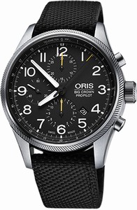 Oris Black Dial Cloth Band Watch #77476994134FS-BLACK (Men Watch)