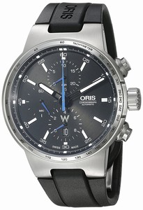 Oris Automatic Chronograph Date Black Rubber Watch # 77477174154RS (Men Watch)