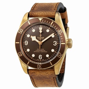 Tudor Automatic Chronometer Heritage Black Bay Bronze Aged Leather Watch # 79250BM (Men Watch)