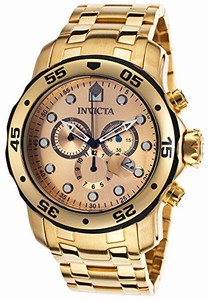 Invicta Swiss Quartz Gold Watch #80070 (Men Watch)