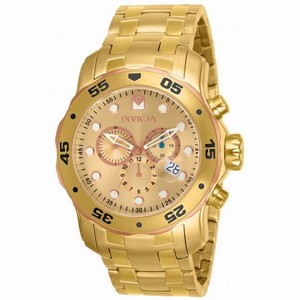 Invicta Swiss Quartz Gold Watch #80071 (Men Watch)