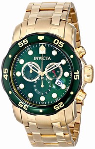 Invicta Green Dial Stainless Steel Band Watch #80072 (Men Watch)