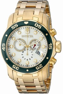 Invicta Mother Of Pearl Dial Stainless Steel Band Watch #80073 (Men Watch)