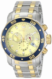 Invicta Swiss Quartz champagne Watch #80080 (Men Watch)