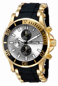 Invicta Sea Spider Quartz Chronograph Date Black Polyurethane Watch# 80139 (Men Watch)