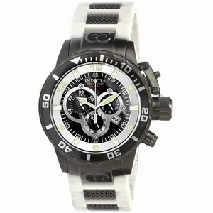 Invicta Black Dial Uni-directional Rotating Black Ion-plated Band Watch #80216 (Men Watch)