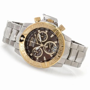 Invicta Brown Dial Gold Plated Stainless-steel Band Watch #80342 (Men Watch)